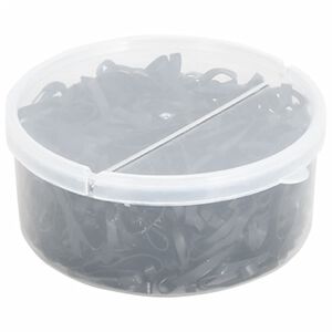 vidaXL Bandes tress&eacute;es pour chevaux 500 pcs silicone noir