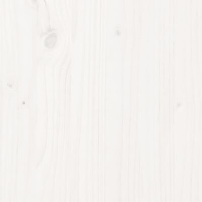 vidaXL Cadre de lit Blanc Bois massif 75x190 cm Petit simple
