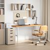 vidaXL Dessus de bureau marron clair bois ch&ecirc;ne massif rectangulaire