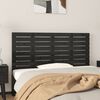 vidaXL T&ecirc;te de lit murale Noir 146x3x63 cm Bois massif de pin