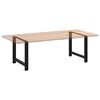 vidaXL Pieds de table &agrave; manger Noir 2 pi&egrave;ces 100x(72-73) cm Acier