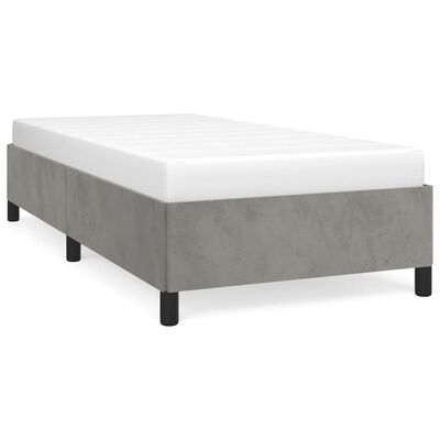 vidaXL Cadre de lit sans matelas gris clair 100x200 cm velours