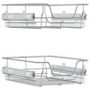 vidaXL Paniers m&eacute;talliques coulissants 2 pcs argent&eacute; 45 cm