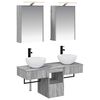 vidaXL Ensemble d'armoire de salle de bain 5 pc Sonoma gris
