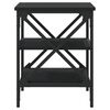 vidaXL Tables d'appoint 2 pcs Noir 40x42x50 cm Bois d’ingénierie