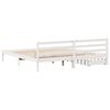 vidaXL Cadre de lit sans matelas blanc 200x200 cm bois massif de pin
