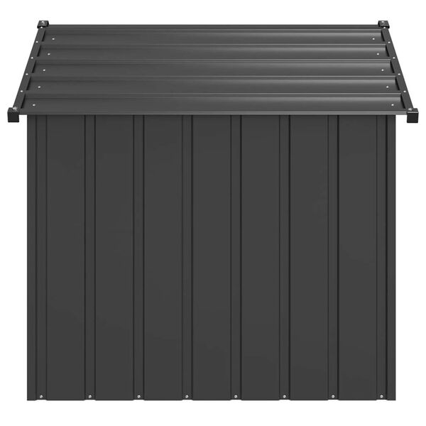 vidaXL Niche pour chien avec toit noir 131x101x102 cm acier galvanisé