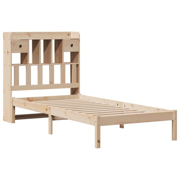 vidaXL Lit bibliothèque sans matelas 100x200 cm bois massif de pin