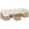 vidaXL Ensemble de canap&eacute; de jardin 8 pc Beige Poly rotin