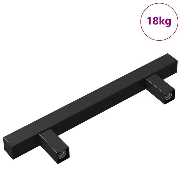 vidaXL Poign&eacute;e de cabinet 420 pcs Noir M4 x 18 mm Acier inoxydable