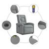 vidaXL Fauteuil inclinable de massage &eacute;lectrique Gris clair Tissu