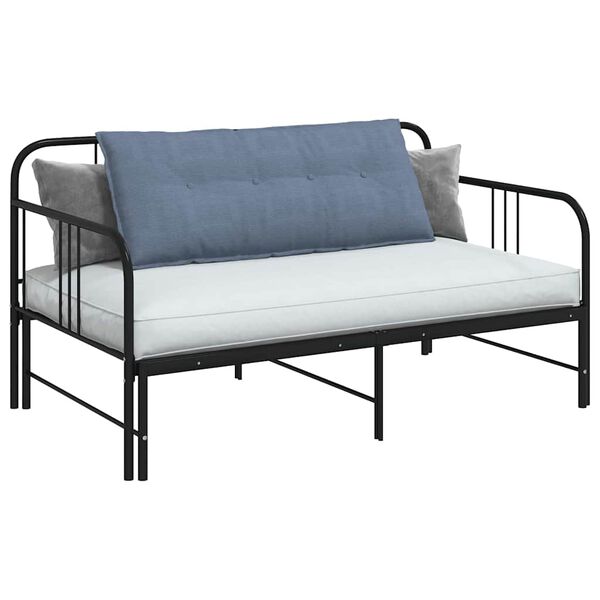 vidaXL Coussin de Dos Bleu 120 x 50 cm Tissu en velours c&ocirc;tel&eacute;