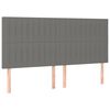 vidaXL T&ecirc;te de lit Gris fonc&eacute; 160x5x118/128 cm Tissu