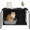 vidaXL Maison pour chat Noir 85 x 55 x 50,5 cm Bois d'ing&eacute;nierie