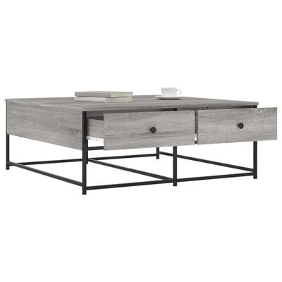 vidaXL Table basse sonoma gris 100x99x40 cm bois d'ingénierie