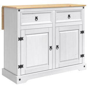 vidaXL Ensemble Cuisine &Icirc;lot 2 pc Blanc et Cire de Miel Pin massif