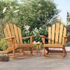 vidaXL Chaises &agrave; bascule de jardin lot de 2 Adirondack teck solide