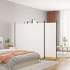 vidaXL Cloison de s&eacute;paration 3 panneaux Blanc 525x180 cm Tissu