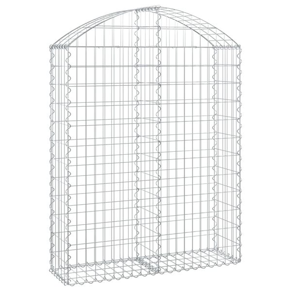 vidaXL Panier de gabions arqu&eacute; 100x30x120/140 cm Fer galvanis&eacute;