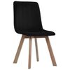 vidaXL Chaises &agrave; manger lot de 4 noir velours