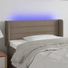 vidaXL T&ecirc;te de lit &agrave; LED Taupe 83x16x78/88 cm Tissu