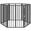 vidaXL Porte pour chien 6 pcs Noir 60 x 80 cm Acier galvanis&eacute;