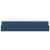 vidaXL Cadre de lit avec matelas avec matelas 2 pcs Bleu tissu