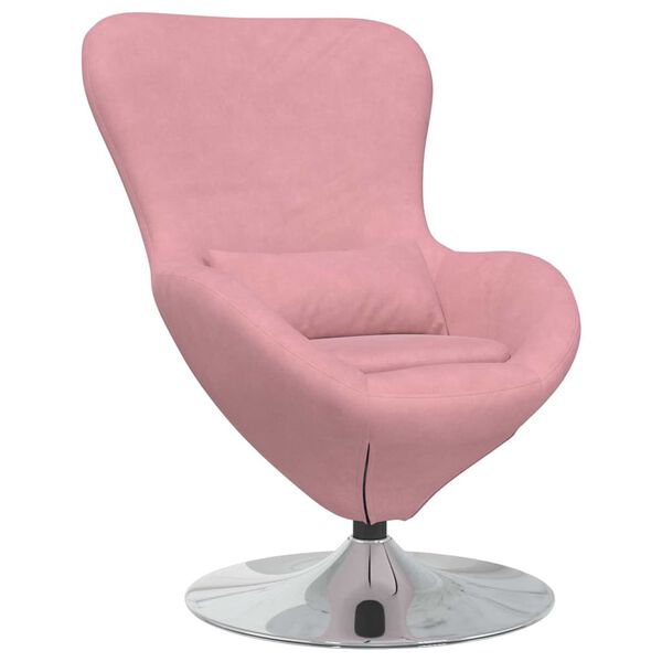vidaXL Fauteuil &oelig;uf Rose 63 x 73 x 90 cm Velours
