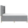 vidaXL Lit &agrave; ressorts avec matelas Gris clair 140 x 200 cm tissu