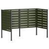 vidaXL &Eacute;cran pour poubelle 167 x 85 x 113 cm Acier Vert olive