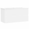 vidaXL Armoire d'&eacute;vier avec lavabo int&eacute;gr&eacute; Blanc Bois d'ing&eacute;nierie