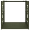 vidaXL Portant de bois chauffage vert olive 40x40x40 cm