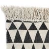 vidaXL Tapis Kilim Coton 120 x 180 cm avec motif noir/blanc