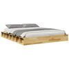 vidaXL Cadre de lit sans matelas 150x200 cm bois massif de ch&ecirc;ne