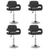 vidaXL Chaises pivotantes &agrave; manger lot de 4 Noir Similicuir