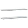 vidaXL &Eacute;tag&egrave;res murales 2 pcs 100x23,5 cm argent&eacute; acier inoxydable
