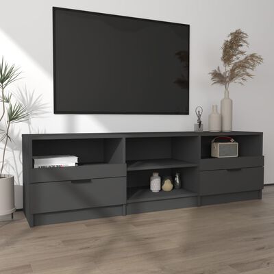 vidaXL Meuble TV Noir 150x33,5x45 cm Bois d'ingénierie