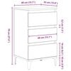vidaXL Cabinet de chevet Bois ancien 45 x 35 x 44 cm Bois d'ingénierie