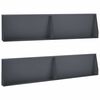 vidaXL Mur de sout&egrave;nement 4 pc 100 x 12 x 30 cm Acier Anthracite