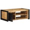 vidaXL Table basse 90x50x36 cm bois de manguier massif brut