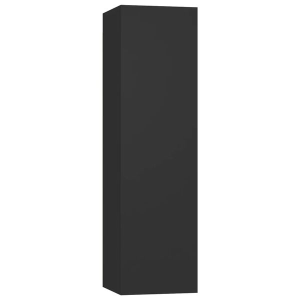 vidaXL Ensemble de meuble TV 4 pcs Noir Bois d'ing&eacute;nierie