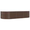 vidaXL Lit sur&eacute;lev&eacute; de jardin Marron Acier galvanis&eacute;