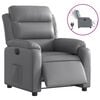 vidaXL Fauteuil inclinable &eacute;lectrique Gris Similicuir
