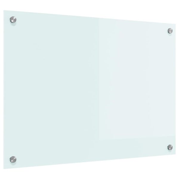 vidaXL Protection de cuisine Blanc 70 x 50 cm verre trempé