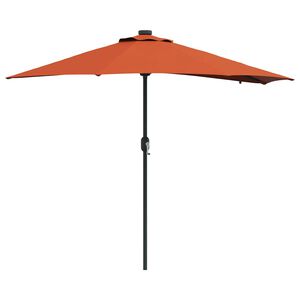 vidaXL Parasol de jardin Couleur terre cuite 294 x 150 x 223 cm tissu