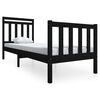 vidaXL Cadre de lit sans matelas noir bois massif