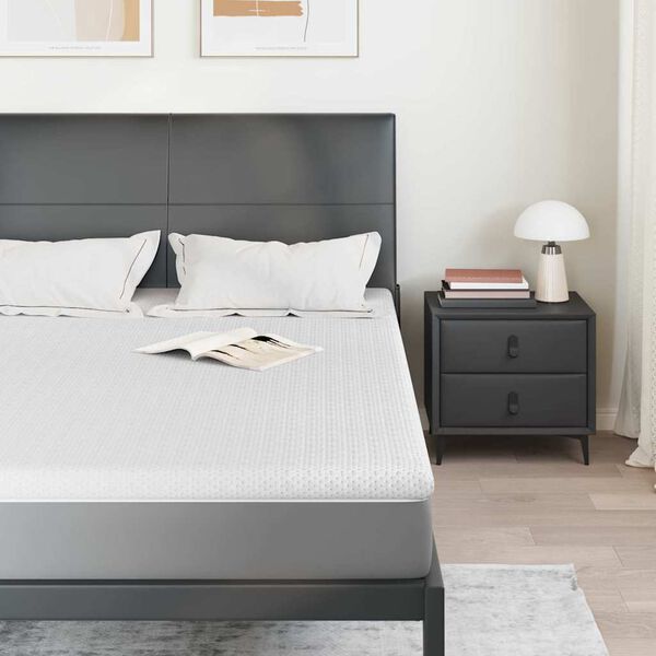 vidaXL Surmatelas Blanc 160 x 200 x 6 cm Tissu Jacquard