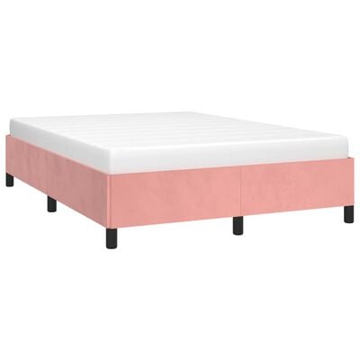 vidaXL Cadre de lit sans matelas rose 140x200 cm velours