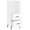 vidaXL Buffet Blanc brillant 34,5x34x90 cm Bois d'ing&eacute;nierie