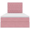 vidaXL Lit avec rangement et matelas Rose 120 x 190 cm Velours